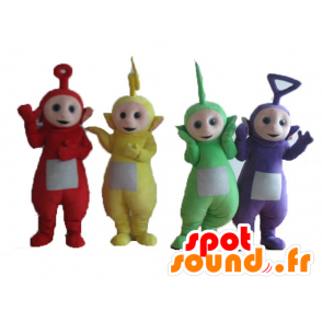 4 Teletubbies Maskottchen, bunten Charakteren der TV-Serie - MASFR24517 - Maskottchen Teletubbies