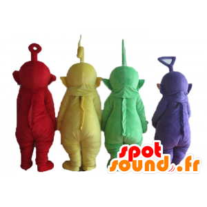 4 mascotes Teletubbies, personagens coloridos de séries de TV - MASFR24517 - Teletubbies mascote