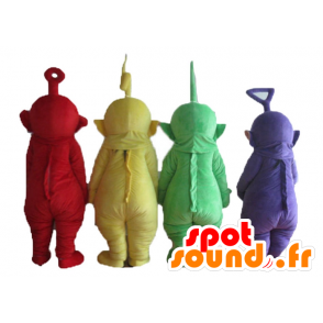 4 Teletubbies maskotar, färgglada TV-seriefigurer - Spotsound