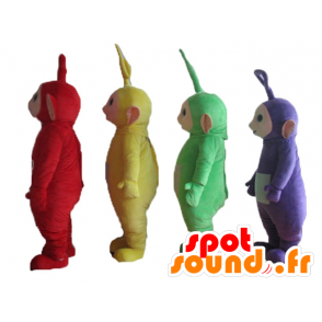 4 mascottes Teletubbies, kleurrijke personages van de tv-serie - MASFR24517 - Teletubbies Mascot