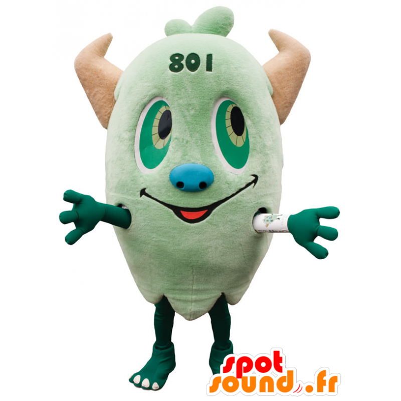 Maskot 801-Chan, malé zelené monstrum Kyoto - MASFR25000 - Yuru-Chara japonské Maskoti