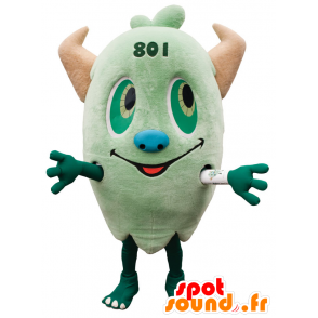 Mascot af 801-Chan, lille grønt monster i Kyoto - Spotsound