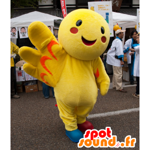 Haba-Tan maskot, kæmpe gul fugl - Spotsound maskot kostume