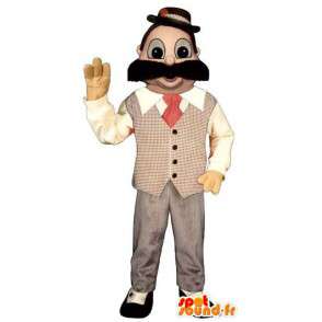 Fantasia de mascote homem com um grande bigode - MASFR006705 - Mascotes homem