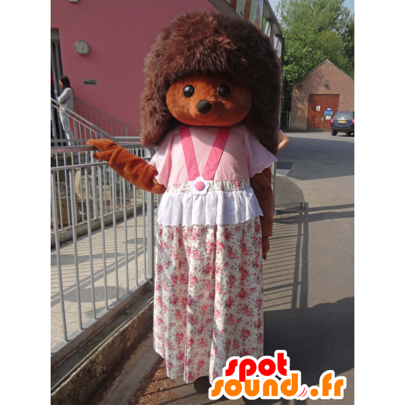 Mascote Sylvanian, ouriço marrom com um vestido rosa - MASFR25003 - Yuru-Chara Mascotes japoneses Mascote Sylvanian, ouriço marrom com um vestido rosa - MASFR25003 - Yuru-Chara Mascotes japoneses