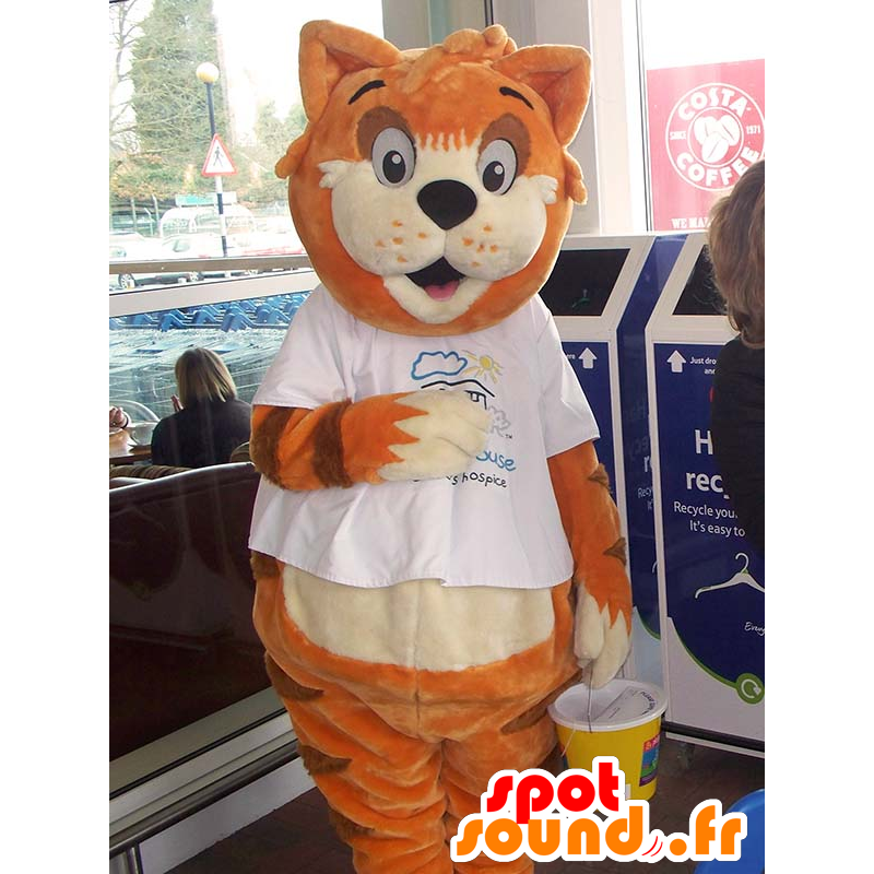 Laranja mascote raposa bonito, branco e marrom, muito realista em Fox  Mascotes Mudança de cor Sem mudança Cortar L (180-190 Cm) Esboço antes da  fabricação (2D) Não Com as roupas? (se presente