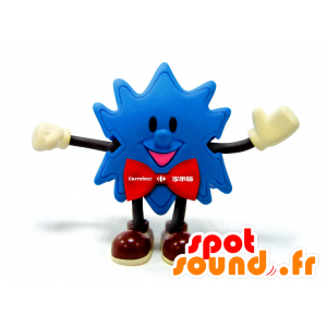 Mascot Blue Star, med en rød sløyfe - MASFR25011 - Yuru-Chara japanske Mascots