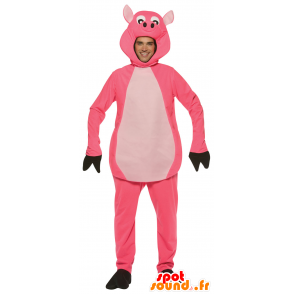 Rosafarbene und weiße Schwein-Maskottchen- - MASFR25013 - Strumpfhosen