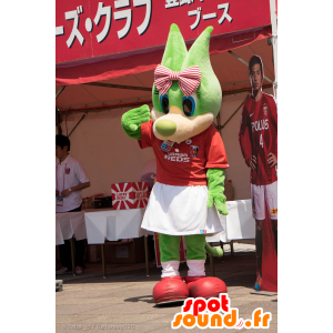 Mascot Urawa Reds vihreä suden sinisilmäinen - MASFR25016 - Mascottes Yuru-Chara Japonaises