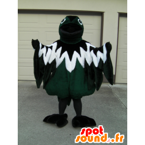 Mascotte de pic-vert, d'oiseau tricolore, vert, blanc et noir - MASFR25024 - Mascottes Yuru-Chara Japonaises