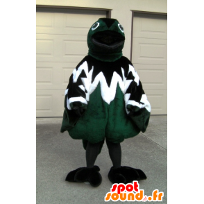 Mascotte de pic-vert, d'oiseau tricolore, vert, blanc et noir - MASFR25024 - Mascottes Yuru-Chara Japonaises