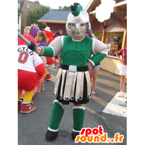 Gladiator-maskot med grøn rustning - Spotsound maskot kostume