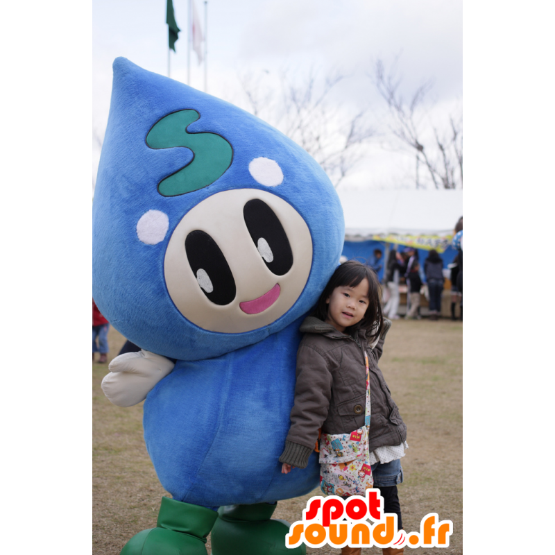 Mascota Afterglow, gigante gota de agua azul - MASFR25026 - Yuru-Chara mascotas japonesas