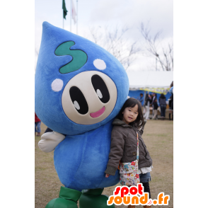 Mascotte Afterglow, goccia gigante di acqua blu - MASFR25026 - Yuru-Chara mascotte giapponese