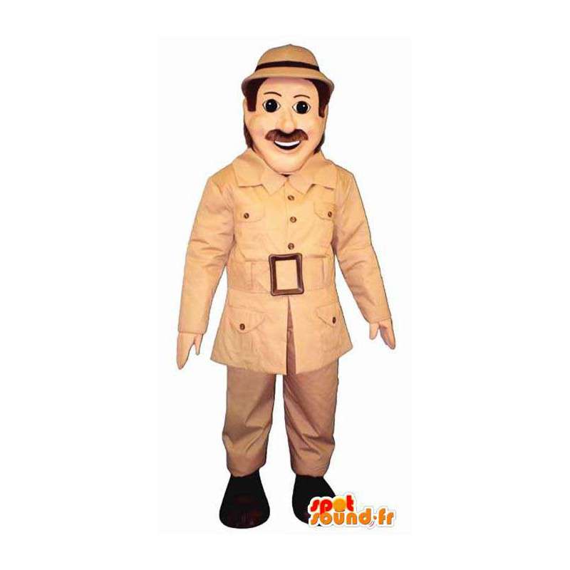 Mascot explorador Indiana Jones manera. Explorador de vestuario - MASFR006709 - Personajes famosos de mascotas