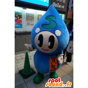 Mascot poświata, spadek olbrzymi wody niebieskie - MASFR25026 - Yuru-Chara japońskie Maskotki