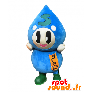 Mascotte Afterglow, de goutte d'eau bleue géante - MASFR25026 - Mascottes Yuru-Chara Japonaises