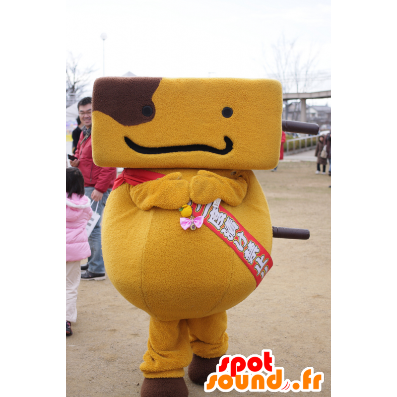 Kushitan mascot, yellow and brown man - MASFR25027 - Yuru-Chara Japanese mascots