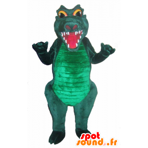 Grønn krokodille maskot, hard-jakt - MASFR25038 - Yuru-Chara japanske Mascots