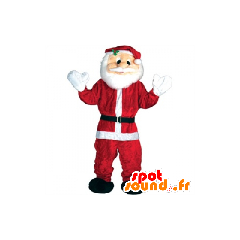 Papai Noel mascote gigante vermelho e branco - MASFR25042 - Mascotes Natal