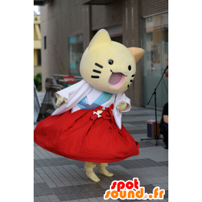 Mascot Sanomaru, pieni keltainen kissa Osaka - MASFR25047 - Mascottes Yuru-Chara Japonaises