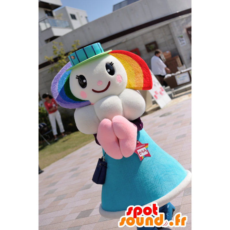 Mascota sorara, chica, cielo de arco iris con una nube - MASFR25048 - Yuru-Chara mascotas japonesas