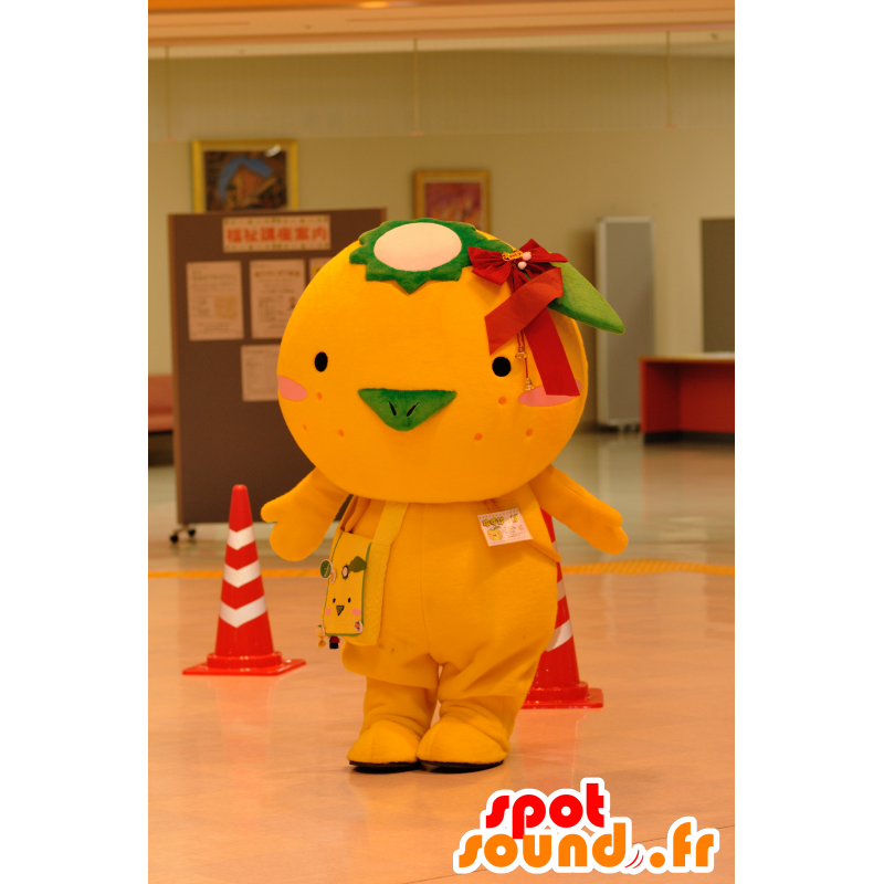 Big bird mascot orange, canary, chick - MASFR25062 - Yuru-Chara Japanese mascots