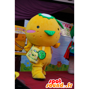 Big bird mascot orange, canary, chick - MASFR25062 - Yuru-Chara Japanese mascots