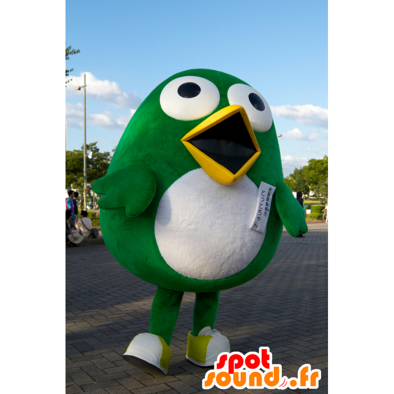 Totto mascot, big green and white bird Sagantosu - MASFR25063 - Yuru-Chara Japanese mascots