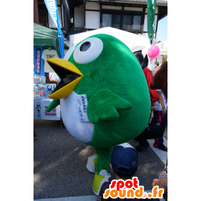 Mascotte de Totto, gros oiseau vert et blanc de Sagantosu - MASFR25063 - Mascottes Yuru-Chara Japonaises