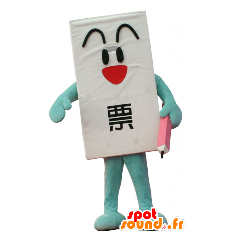 Μασκότ Ippyo-Kun γίγαντας ψηφοφορία με ένα μολύβι - Ιαπωνικές μασκότ Yuru-Chara - MASFR25068 - SpotSound.fr