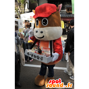 Mascote MB Taro, potro marrom, da cidade de Mie - Mascotes Yuru-Chara Japoneses - MASFR25070 - SpotSound.fr