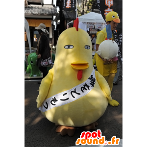 Mascot Torimochan, grande galo amarelo, gordo frango e engraçado - MASFR25071 - Yuru-Chara Mascotes japoneses