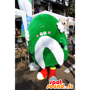 Grön och mustaken maskot av Awaji-i från Hyogo Prefecture -