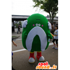 Grön och mustaken maskot av Awaji-i från Hyogo Prefecture -