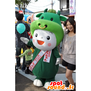 Chachamo mascot, smiling man in cow costume - MASFR25075 - Yuru-Chara Japanese mascots