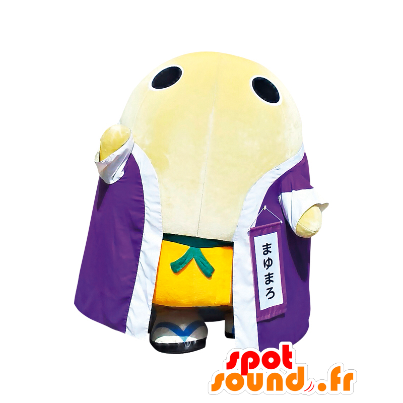 Mayumaro mascot, giant white egg with a bathrobe - MASFR25076 - Yuru-Chara Japanese mascots