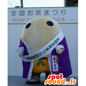 Mascota Mayumaro, clara de huevo gigante con una bata de baño - MASFR25076 - Yuru-Chara mascotas japonesas