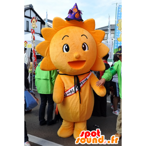 Mascotte de Mi-Man, fleur jaune, de soleil, très souriant - MASFR25080 - Mascottes Yuru-Chara Japonaises