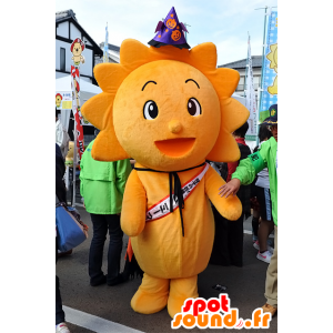 Mi-Man mascot, yellow flower, sun, cheerful - MASFR25080 - Yuru-Chara Japanese mascots
