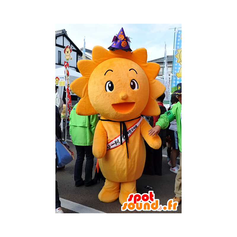 Mascot Mi-Man, flor amarela, sol, alegre - MASFR25080 - Yuru-Chara Mascotes japoneses
