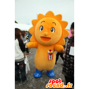 Mascotte de Mi-Man, fleur jaune, de soleil, très souriant - MASFR25080 - Mascottes Yuru-Chara Japonaises