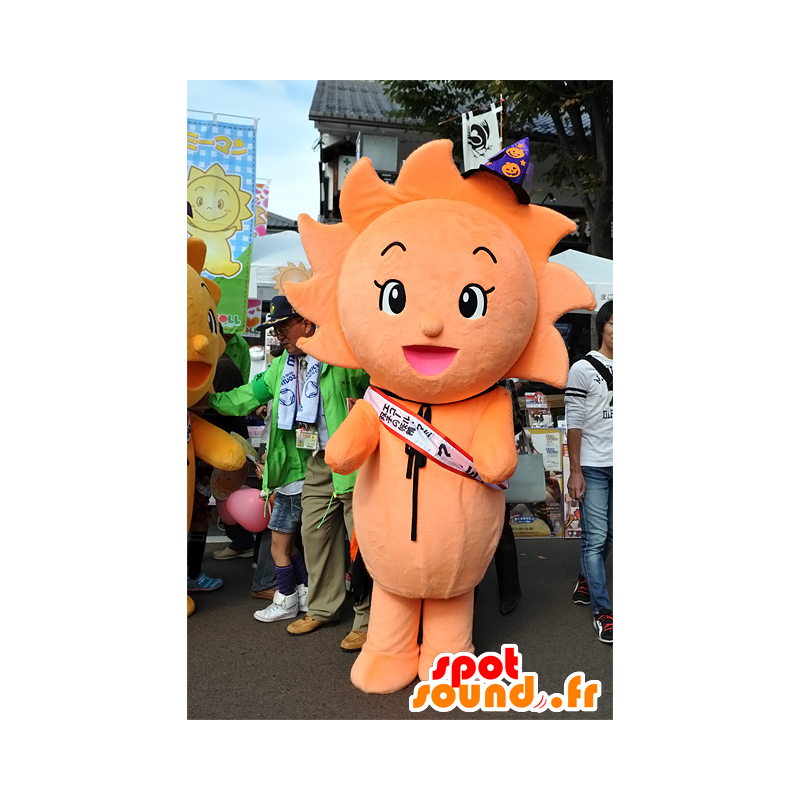 Mascot Mi-min, flor de naranja, sol, muy lindo y colorido - MASFR25081 - Yuru-Chara mascotas japonesas