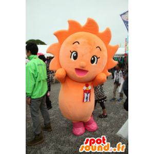 Mascot Ma-min, oranje bloem, zon, heel schattig en kleurrijke - MASFR25081 - Yuru-Chara Japanse Mascottes