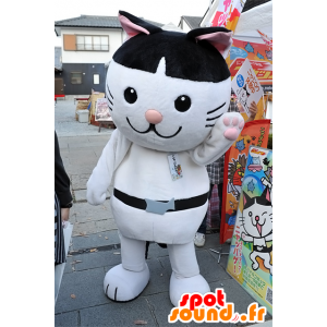 Mascotte de Nyajiro, chat noir et blanc d'Akita - MASFR25082 - Mascottes Yuru-Chara Japonaises