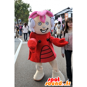 Mascot Ñ -Manbaku, jente med en dress kreps - MASFR25083 - Yuru-Chara japanske Mascots