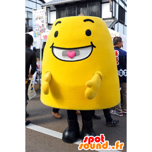 Mascotte de Noto-Don, bonhomme jaune, très souriant d'Ishikawa - MASFR25085 - Mascottes Yuru-Chara Japonaises