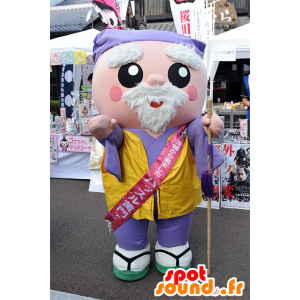 Maskotti-Hustle Komon, vanha japanilainen mies, Ibaraki - MASFR25087 - Mascottes Yuru-Chara Japonaises