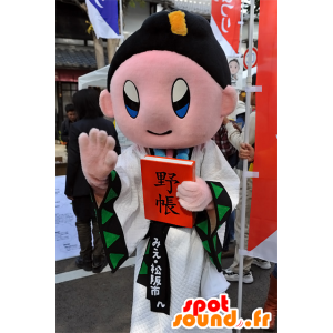 Take-chan mascote, monge, roupa branca e preta, Mie - Mascotes Yuru-Chara Japoneses - MASFR25088 - SpotSound.fr