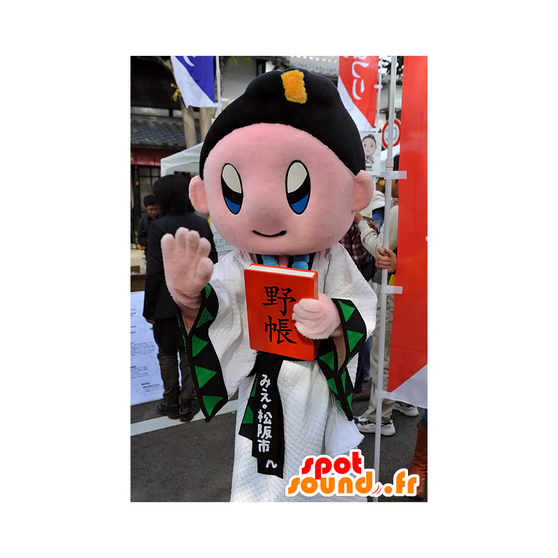 Take-chan mascote, monge, roupa branca e preta, Mie - Mascotes Yuru-Chara Japoneses - MASFR25088 - SpotSound.fr